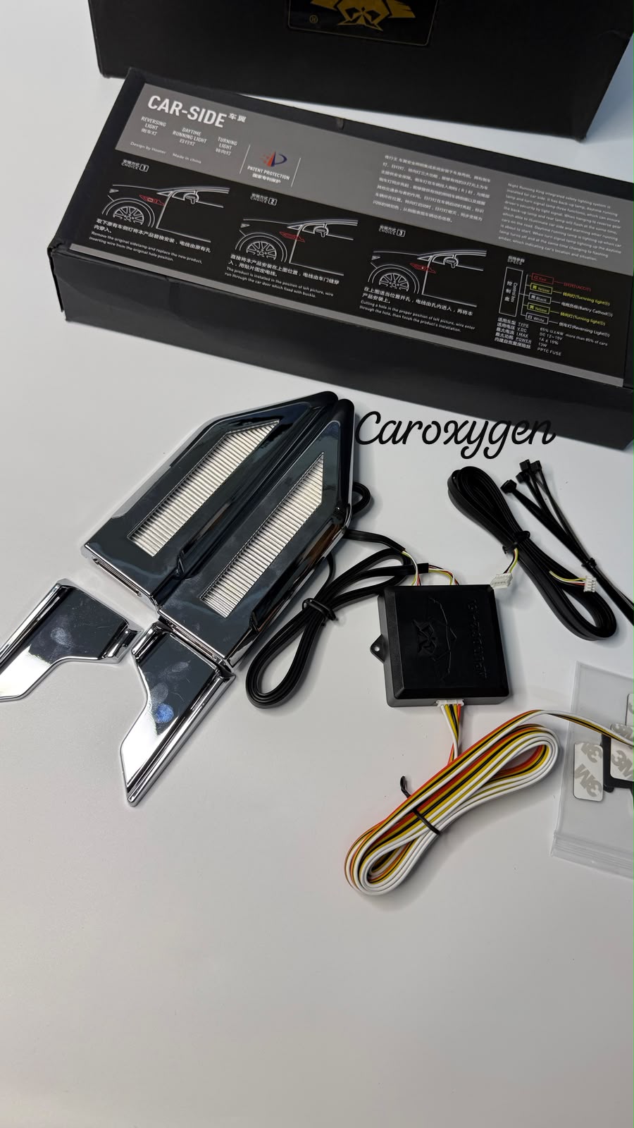 2PCS Car Side Bumper Marker Lamp White Amber LED Turn Signal Reverse Lights DRL Waterproof Auto Decorative Indicator