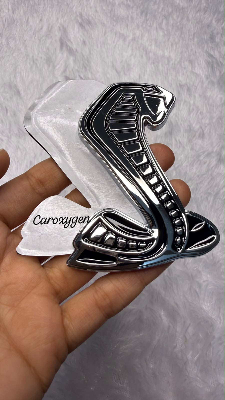 Car oxygen Cobra Snake Metal Car Emblem Badge with Double Side Adhesive Car & Bike Sticker
