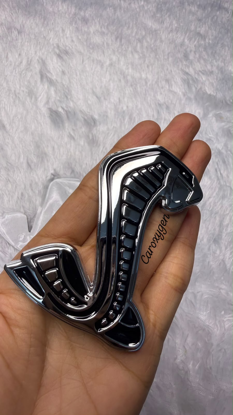 Car oxygen Cobra Snake Metal Car Emblem Badge with Double Side Adhesive Car & Bike Sticker