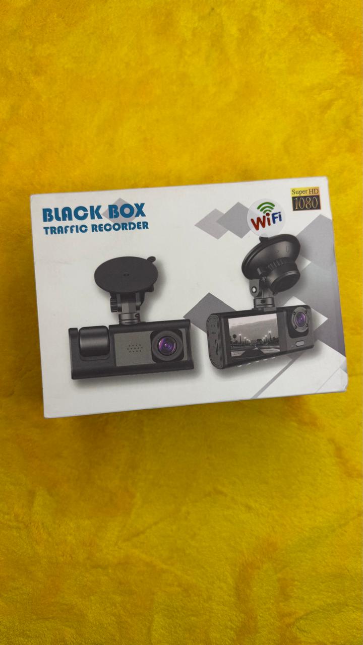 WiFi Black Box Traffic Recorder Full HD 1080P Dash Cam with Wide Angle Lens, Parking Monitor & Mobile App Support
