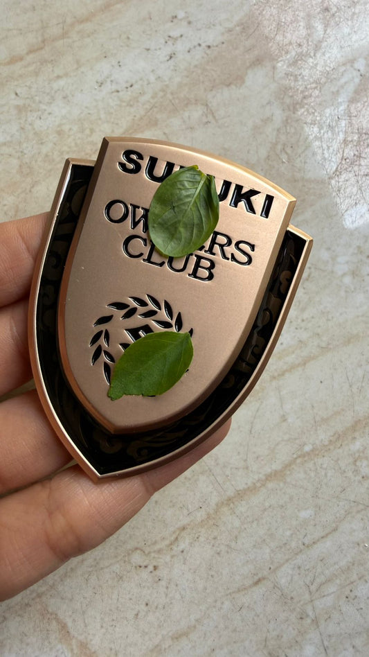 Premium Owners Club Metal Car Emblem Sticker | Luxury 3D Badge | Self-Adhesive Metal Logo for Cars, Bikes & Accessories