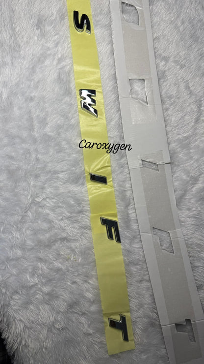 Caroxygen 3D Chrome Logo Badge Letter Emblem Sticker