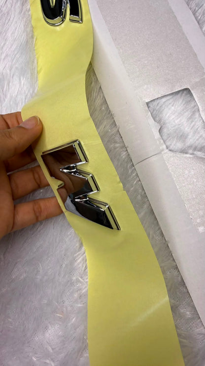 Caroxygen 3D Chrome Logo Badge Letter Emblem Sticker