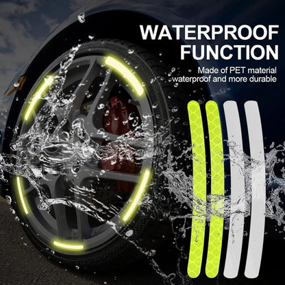Car Tyre Reflective Stickers for Rim Universal Safety Warning reflective Sticker