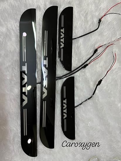 Car Accessories Tata Door Foot Step led sill Plate with LED Blue Light - Set of 4