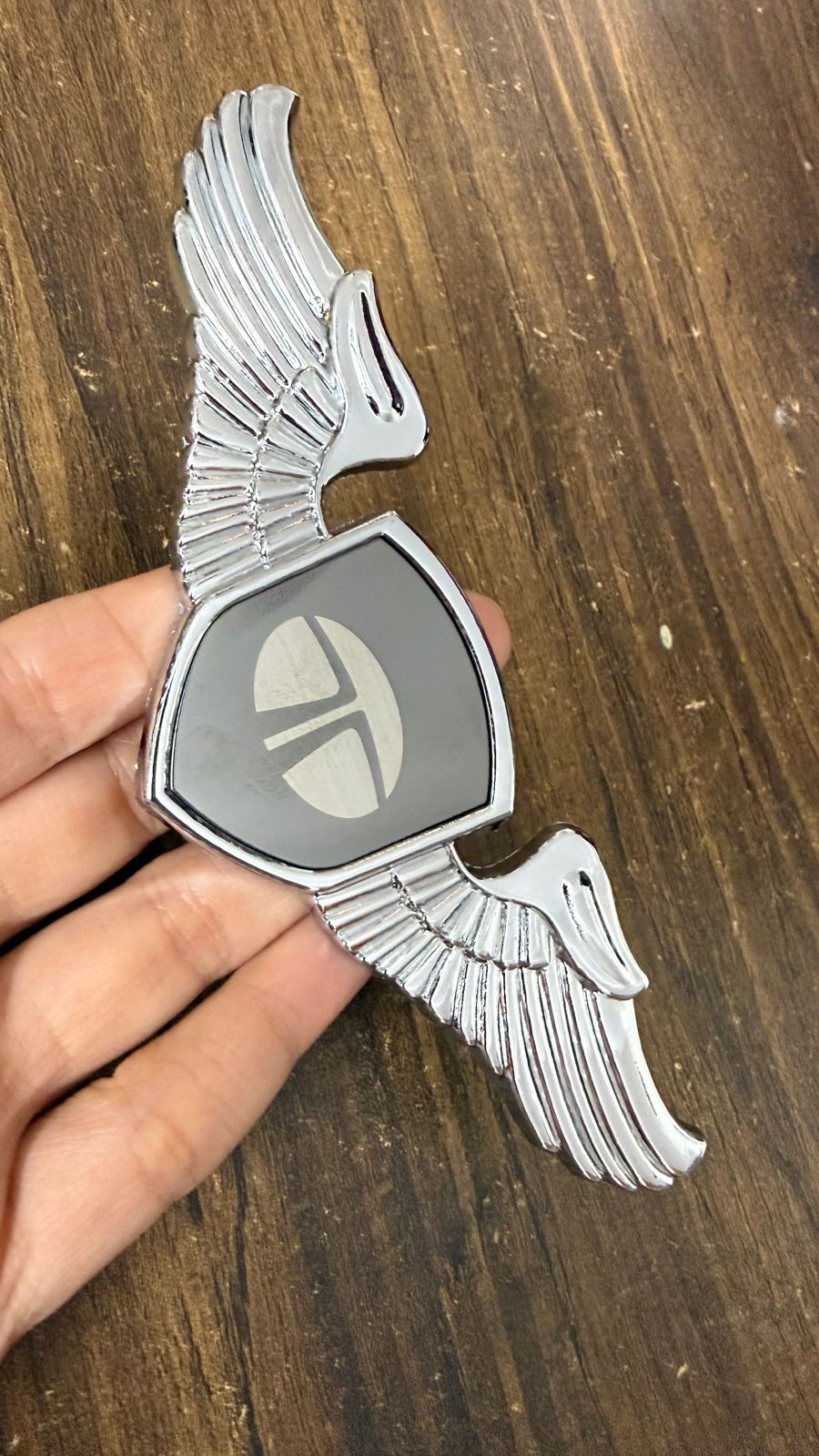 Car Front Hood Blk Emblem  3D Metal Wing Logo Badge
