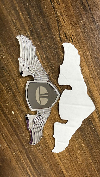 Car Front Hood Blk Emblem  3D Metal Wing Logo Badge