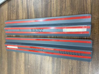 Door Sill/Foot Step Metal Plates with Mahindra Thar (Set of 2 Pcs)