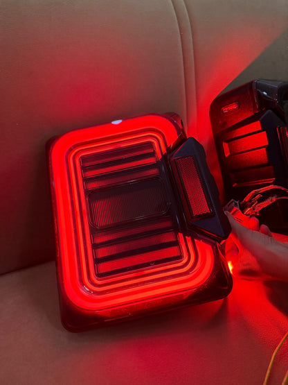 LED Tail Light with EMC for Mahindra Thar | Plug & Play | Smoke Finish | High Brightness