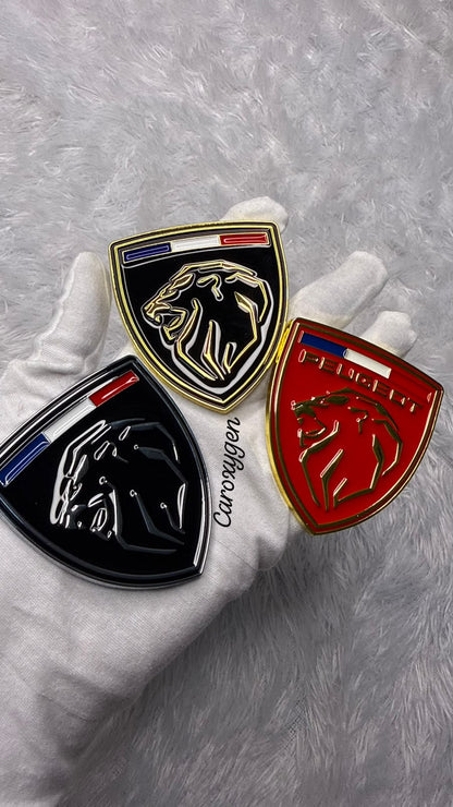 Caroxyen Tiger Shield Car Emblem Sticker – Premium 3D Metal Finish