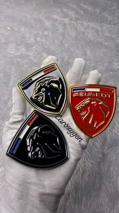 Caroxyen Tiger Shield Car Emblem Sticker – Premium 3D Metal Finish
