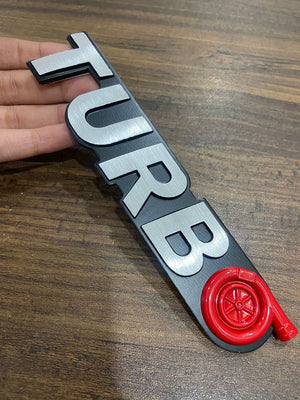 CarOxygen 3D Turbo Badge Emblem Sticker Decal for All Car SUV