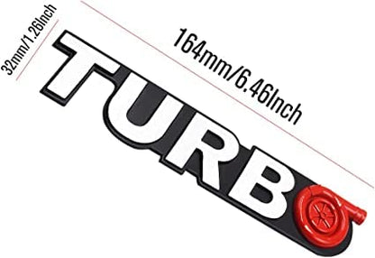 CarOxygen 3D Turbo Badge Emblem Sticker Decal for All Car SUV