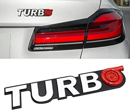 CarOxygen 3D Turbo Badge Emblem Sticker Decal for All Car SUV