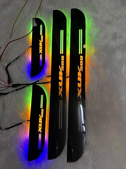 Car Door Sill Light Infrared Induction 7Colors 12Medols Welcome Lamp Car Pedal Light LED Strip Auto Ambient Lamp(XUV-500)