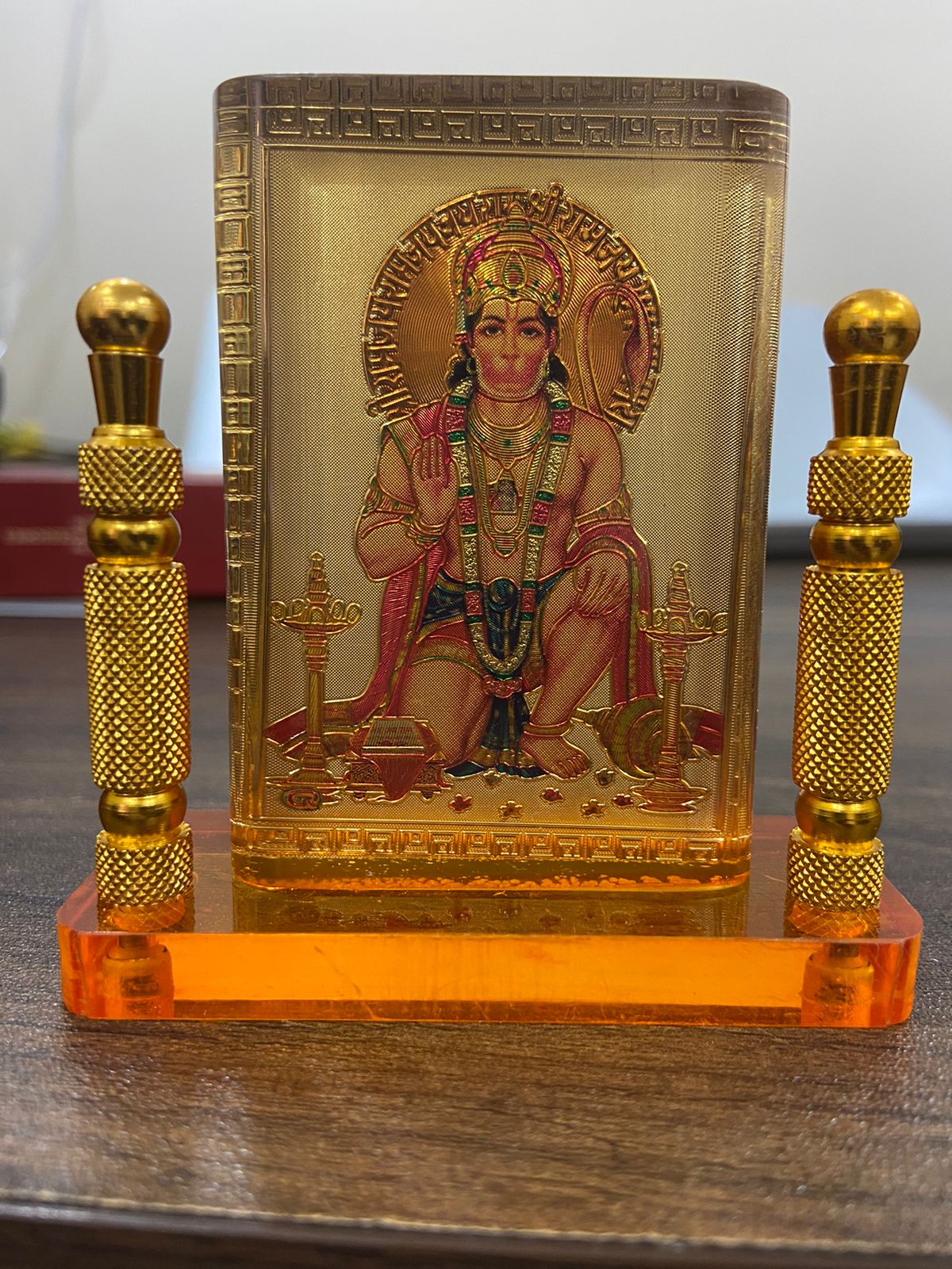 Durga Mata Idol for Car Dashboard (Standard, Multicolor, 8 cm x 7 cm x 3 cm)