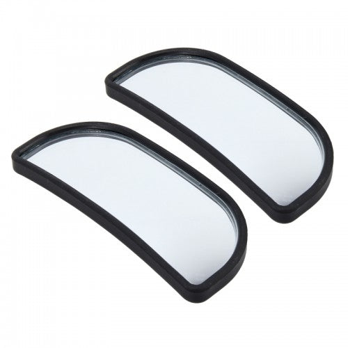 Car Oxygen - 2 pieces 3R-062 Cars Rear View Blind Spot Plastic Mirror Adjustable 360 Degree Wide Angle View Paste Type Auxiliary Mirrors Black