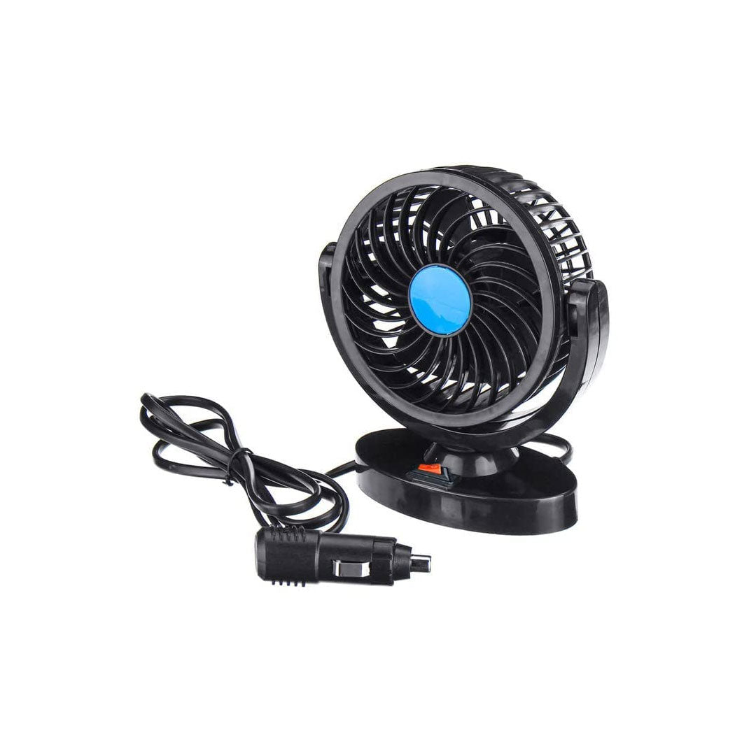 Car Fan, Air Conditioning Fan, Vertical and Horizontal Adjustable Fan, 12V