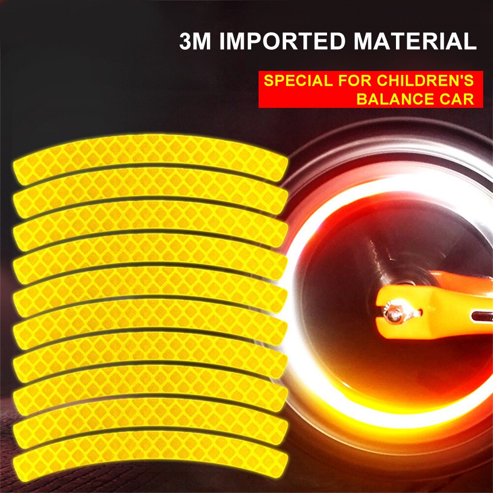 Car Tyre Reflective Stickers for Rim Universal Safety Warning reflective Sticker