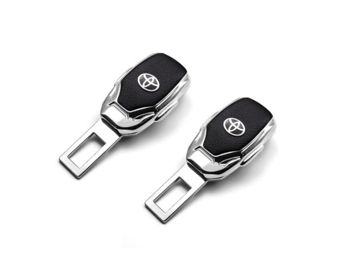 2in1 Seat Belt Alarm Stopper Buckle & Holder With Logo (Pack of 2 )