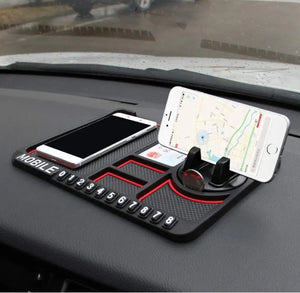 Car Accessories Anti-Slip Car Dashboard Mat & Mobile Phone Holder Mount - Universal Non Slip Sticky Rubber Pad for Smartphone, GPS Navigation, God Idols, Toys, Coins
