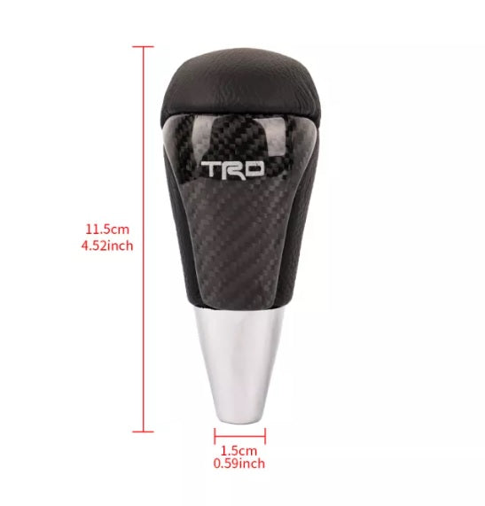 Carbon Fiber TRD Car Gear Knob Manual Automatic TRD Universal Auto Push Down Stick Shift Waterproof Shifter Lever Head Automobile Interior Accessories - FOR TOYOTA