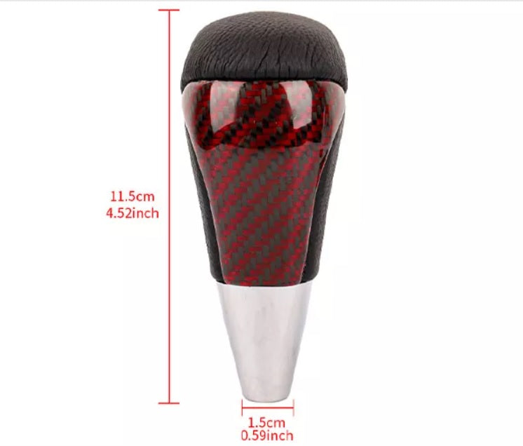 Carbon Fiber TRD Car Gear Knob Manual Automatic TRD Universal Auto Push Down Stick Shift Waterproof Shifter Lever Head Automobile Interior Accessories - FOR TOYOTA