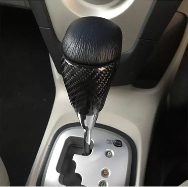 Carbon Fiber TRD Car Gear Knob Manual Automatic TRD Universal Auto Push Down Stick Shift Waterproof Shifter Lever Head Automobile Interior Accessories - FOR TOYOTA