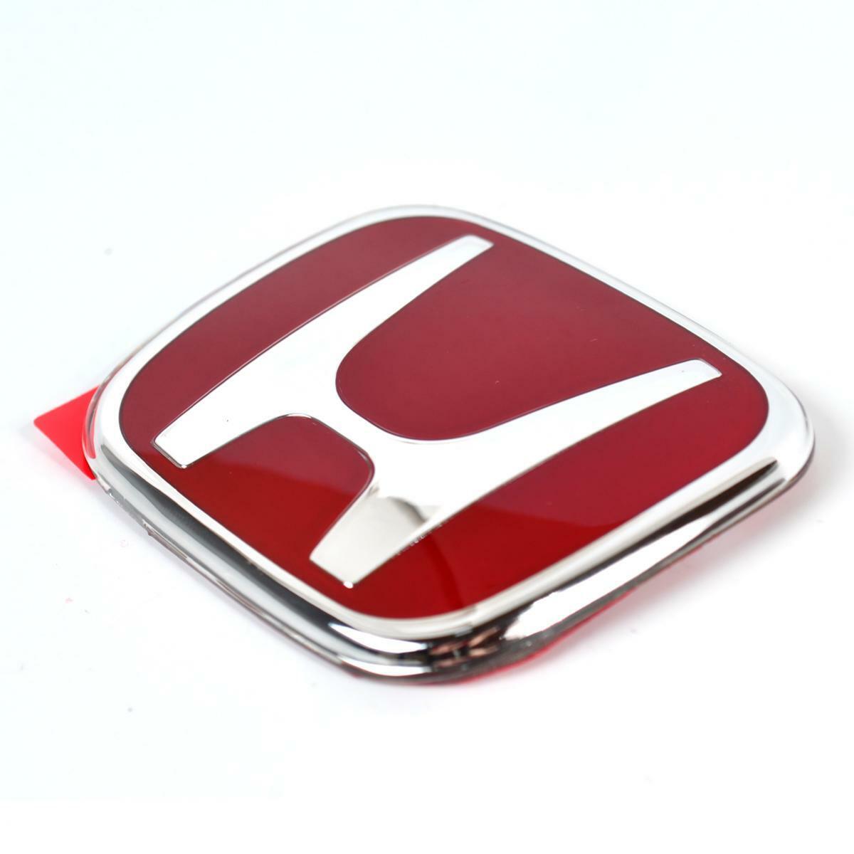 HONDA Genuine TYPE-R Front Rear Steering Red Black Chrome Premium Acrylic H Logo Emblem Made In Japan