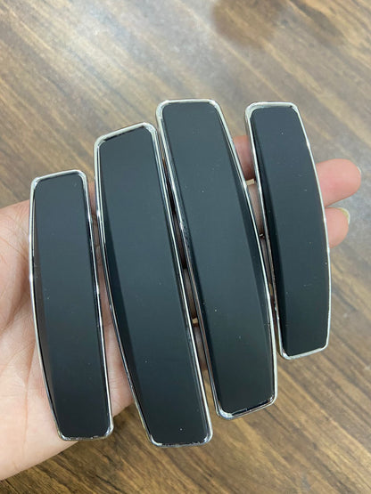 CarOxygen - Universal Chrome GT Door Guard Edge Scratch Protector Exterior Accessories 4 Pcs