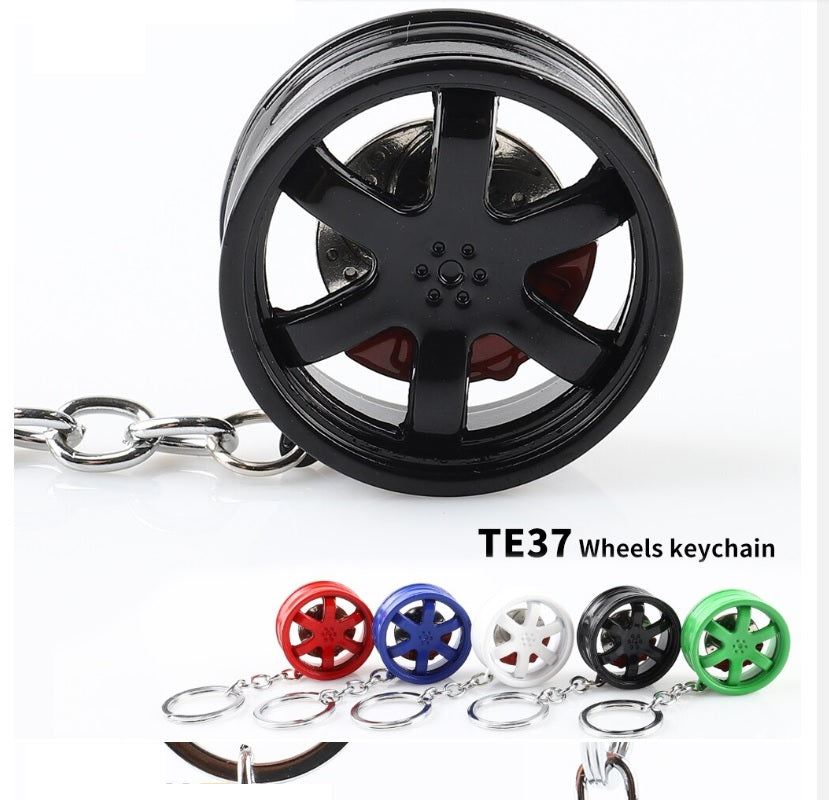 Hot RIM Car wheel Turbo keychain key ring with Brake discs Car Tire Wheel Keychain Auto Car Key Chain Keyring