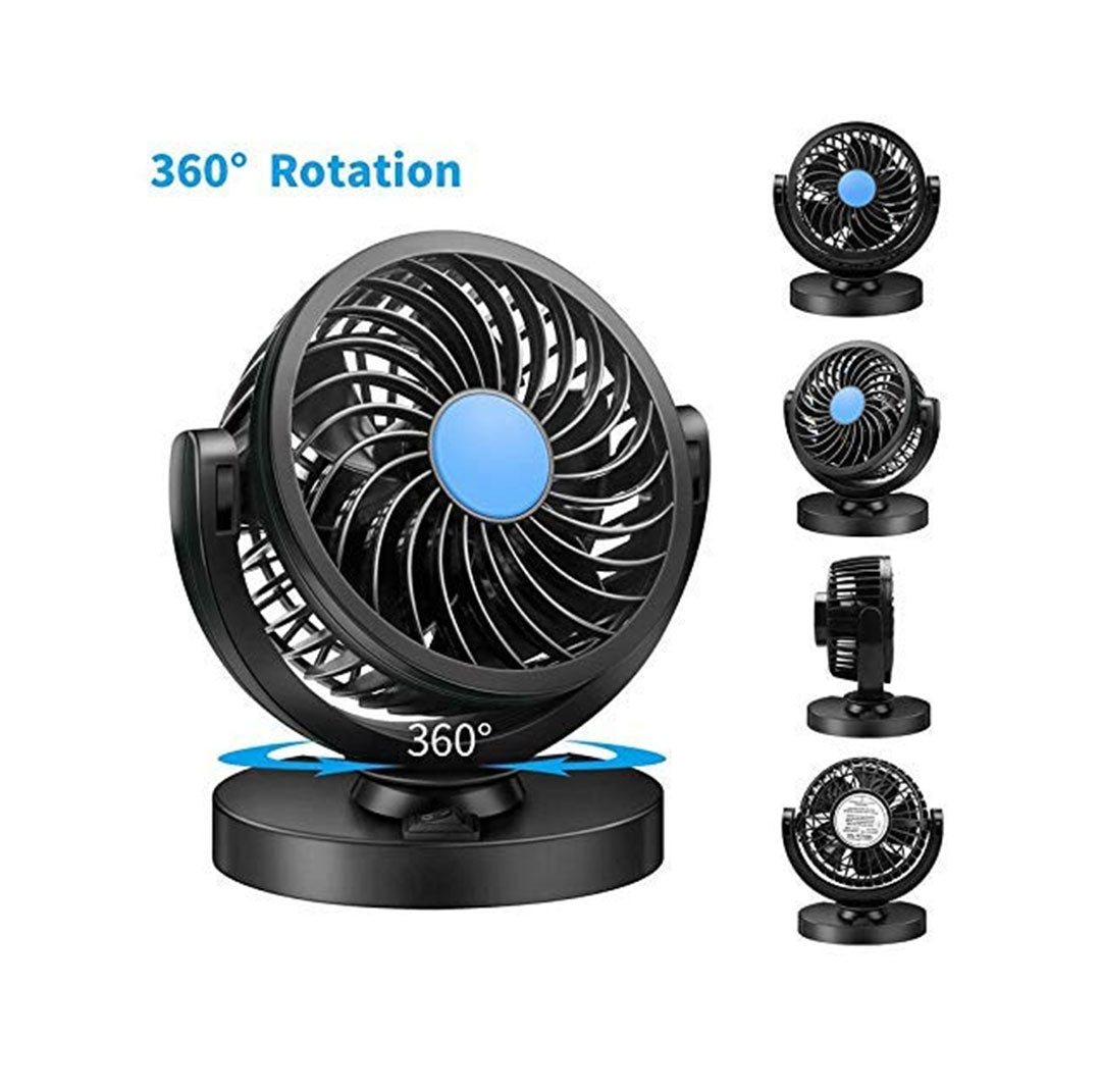 Car Fan, Air Conditioning Fan, Vertical and Horizontal Adjustable Fan, 12V