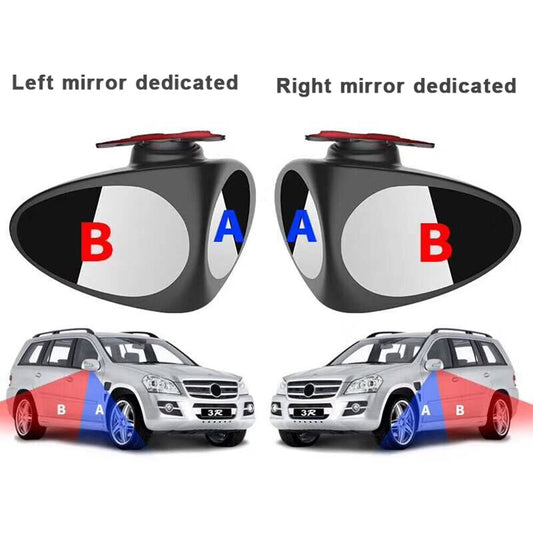 3R Double Rear View Wide Angle Blind Spot Mirror For Car Tyre (Right & Left)