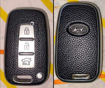 TPU Key Cover Compatible With Hyundai Verna Fluidic Old i20 Santafe Push Button Smart Key Cover