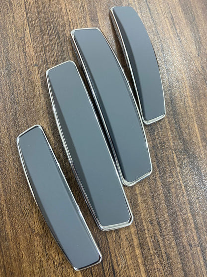 CarOxygen - Universal Chrome GT Door Guard Edge Scratch Protector Exterior Accessories 4 Pcs
