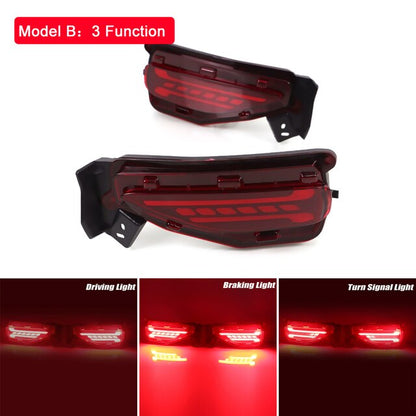 Rear Car Oxygen -Bumper Led Reflector Drl Back Light for Toyota Fortuner 2012-2015 Models (Red) Set of 2