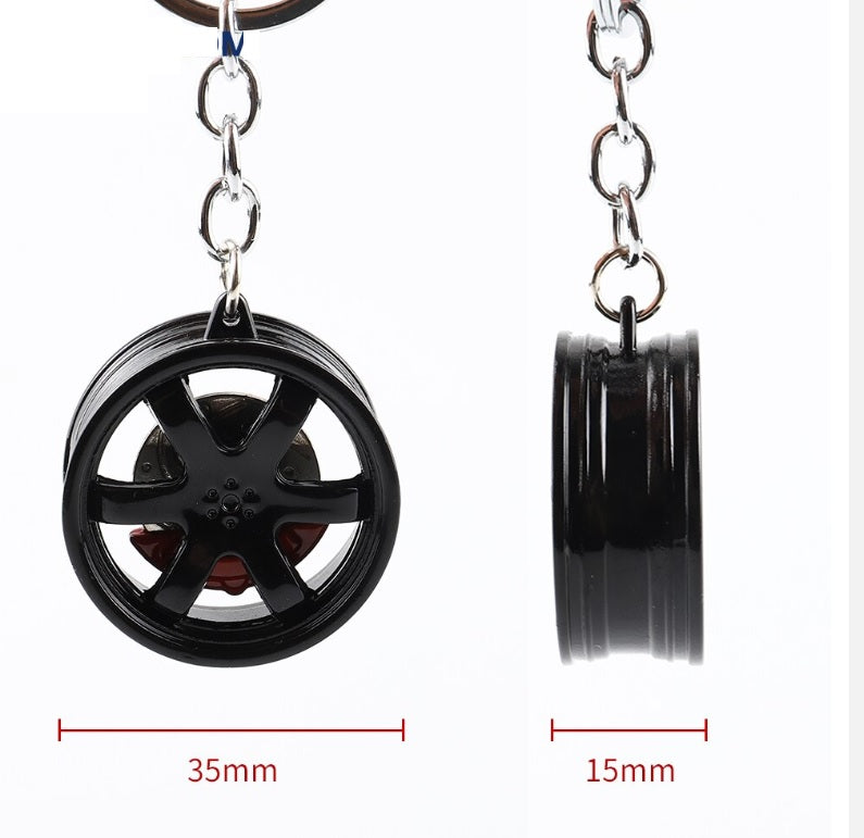 Hot RIM Car wheel Turbo keychain key ring with Brake discs Car Tire Wheel Keychain Auto Car Key Chain Keyring