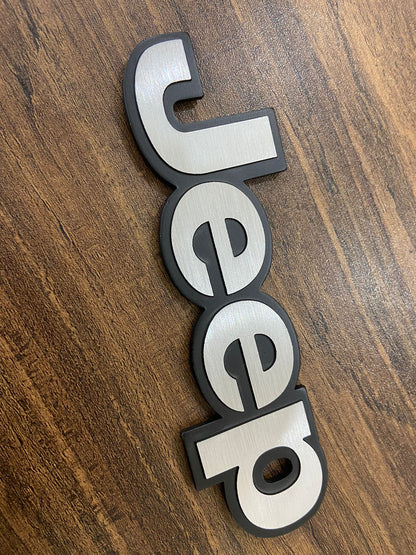 Personalize 3D Metal Car Sticker Water-proof Badge Decals Car Side Fender Decal Universal Self-adhesive Jeep Metal Car styling-Jeep (Red and Black)