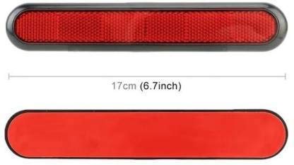 CarOxygen Car Reflective Stick-On Sticker Red Warning Safety Reflector Strips (Universal)- Pack of 2