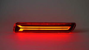 Rear Bumper LED Reflector/DRL for Suzuki Baleno, Breeza, Ciaz, S-cross, Ertiga, New Dzire, Wagon-r 2019 with Running Indicator, Red, Set of 2 Pc (V1)