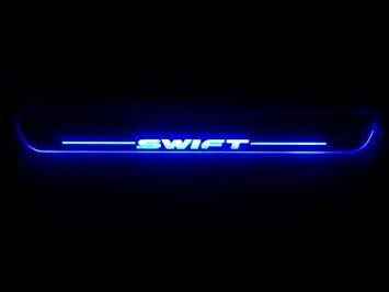 Royal Blue Black Beauty Base Led Illuminated Door Sill Plates led Footsteps Scuff Plates Compatible for Maruti Suzuki Swift (Set of 4)