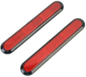 CarOxygen Car Reflective Stick-On Sticker Red Warning Safety Reflector Strips (Universal)- Pack of 2