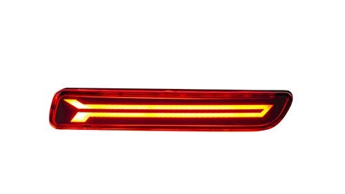 Rear Bumper LED Reflector/DRL for Suzuki Baleno, Breeza, Ciaz, S-cross, Ertiga, New Dzire, Wagon-r 2019 with Running Indicator, Red, Set of 2 Pc (V1)