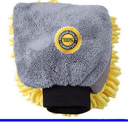 CarOxygen - Soft Microfiber Lint Free Car Cleaning Cloth Dual Layer Ultra Thick 800 GSM Absorbent Detailing Towel (Yellow OR Grey, 30x60cm, 1 PC)