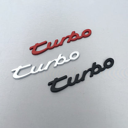 CarOxygen 3D Turbo Badge Emblem Sticker Decal for All Car SUV (13.5x2x0.5cm)