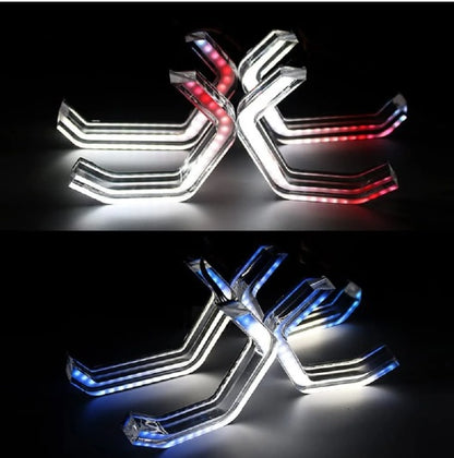 HOOKED ANGEL TEETH LIGHT Hexagon Iconic Style RF Remote Controller M40 Style Hooked Teeth Angel Eyes (RGB,Matrix)