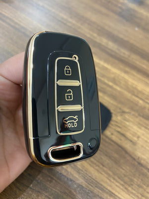 TPU Key Cover Compatible With Hyundai Verna Fluidic Old i20 Santafe Push Button Smart Key Cover