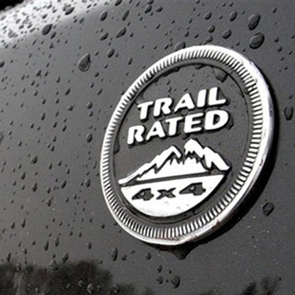 3D Trail Rated Red and Black Badge Emblem Sticker Decal for JeepCar Bike SUV Mobile Laptop (6 cm)