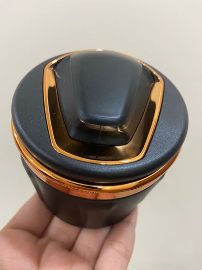 CarOxygen Car Ashtray with LED Exclusively for BMW 1/3/5 Series and X1/X3/X4/X5/X6 (Gold-Black)