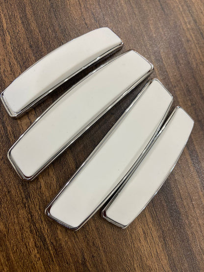 CarOxygen - Universal Chrome GT Door Guard Edge Scratch Protector Exterior Accessories 4 Pcs